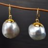 ER-99b South Sea Baroque Pearls 18kt Gold