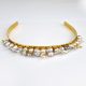 HB-2b Gold Wash Sterling Silver Headband with South Sea Baroque Pearls